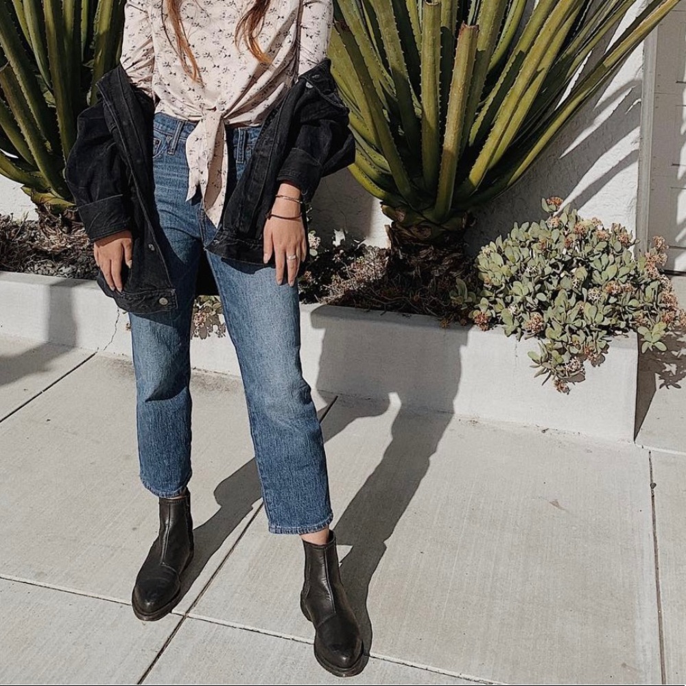 Madewell straight leg cropped jeans size 25